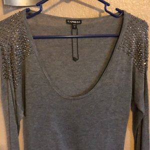 Express gray sweater